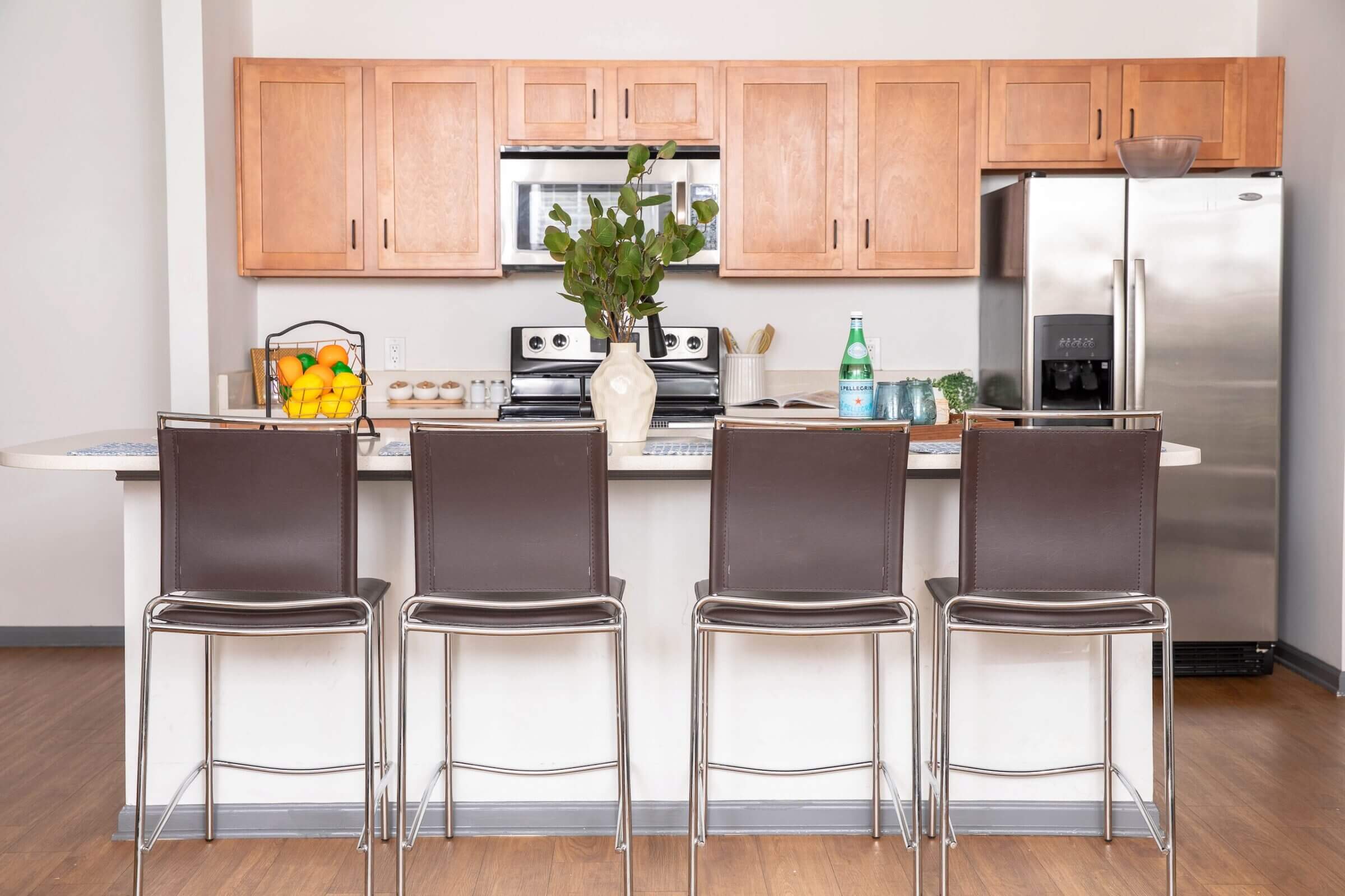 kitchen and dining area in student apartments near UF